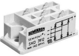 Semikron-SKD31/16 Brückengleichrichter Diode Rectifier Bridge Single 1.6KV 56A 5-Pin Case G-26