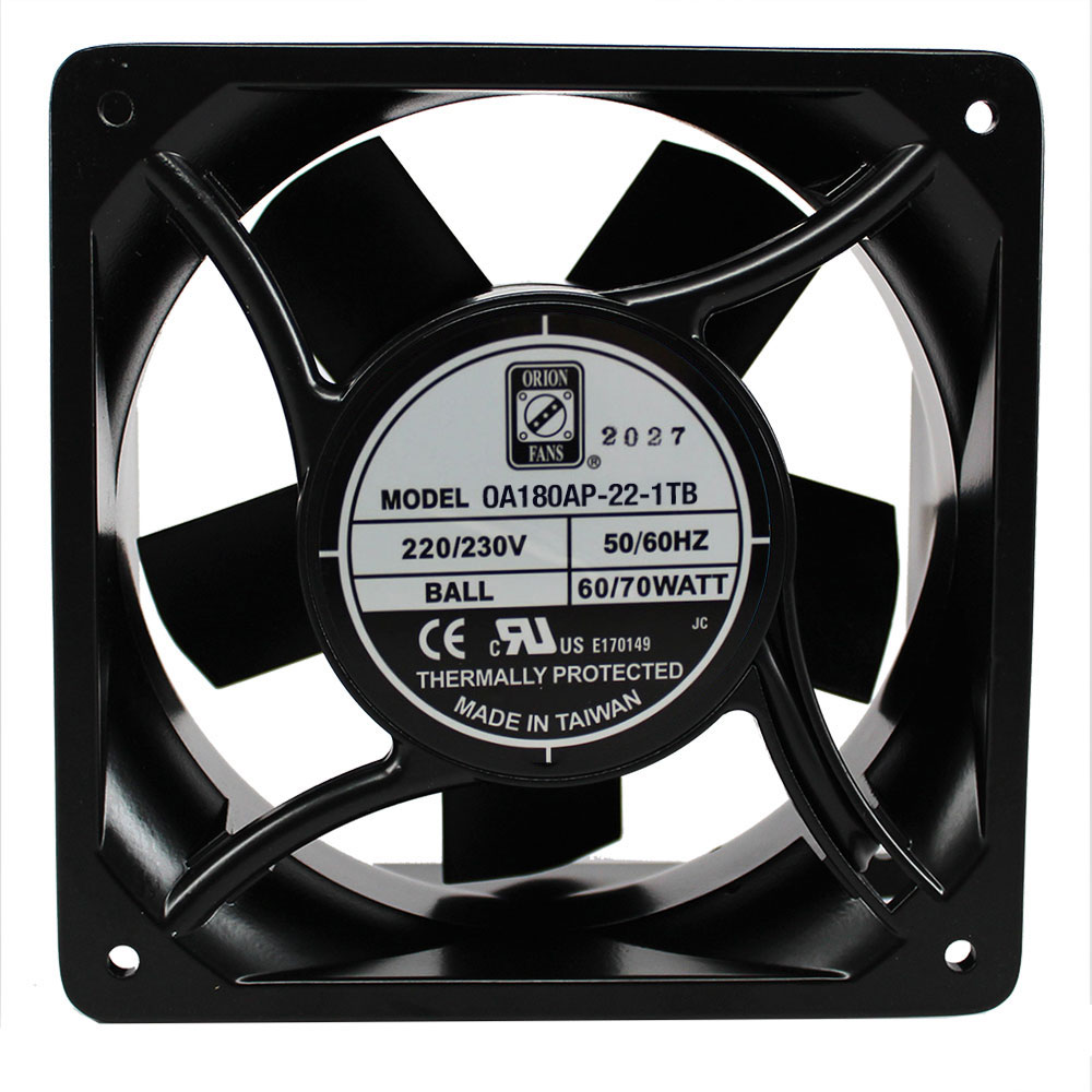 ORION FANS-OA180AP-22-1TB Compressori e ventole AC Fan Axial Ball Bearing 230V 200V to 240V 361CFM/409CFM 62dB 180 X 180 X 89mm High Speed
