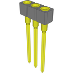 Conn Socket Strip SKT 3 POS 2.54mm Solder ST Top Entry Thru-Hole Bulk