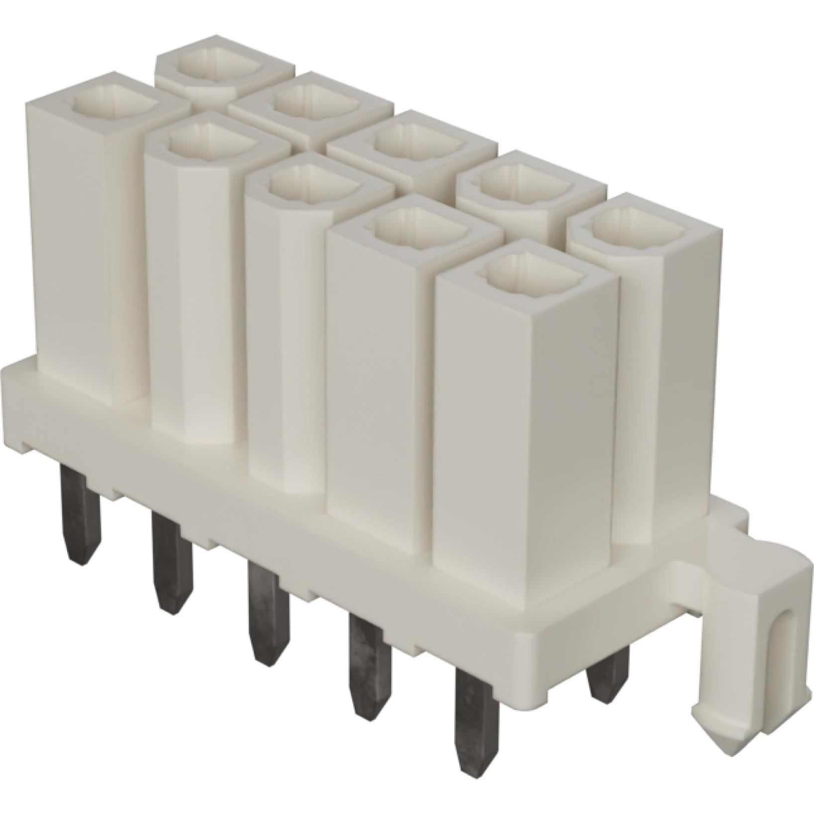 Molex-0444751021 Steckverbinderleisten und Leiterplattenbuchsen Conn Wire to Board RCP 10Power POS 4.2mm Solder ST Top Entry Thru-Hole Mini-Fit HCS Tray