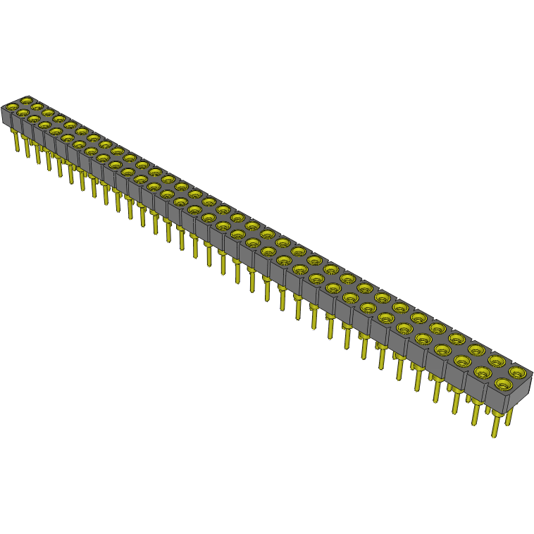 Samtec-SD-134-T-2 Piastre connettori e prese PCB Conn Socket Strip SKT 68 POS 2.54mm Solder ST Top Entry Thru-Hole Tube