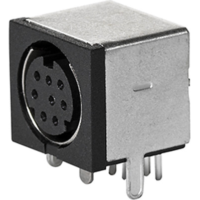 SCHURTER-4850.2810 Connettore circolare Conn Circular DIN SKT 8 POS Solder RA Thru-Hole 8 Terminal 1 Port Box