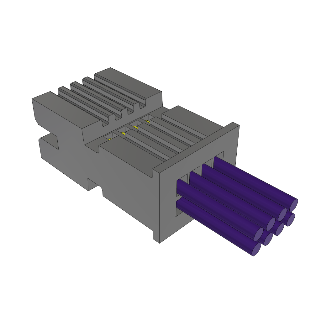 Samtec-TFSDT-04-28-G-05.00-S Montajes de cables, otros Cable Assembly Discrete Wire 0.127m 28AWG Terminal Strip 8 POS M Crimp TIGER EYE™ Layer