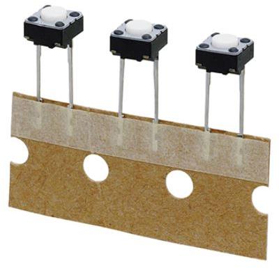 Panasonic-EVQ-21307K Tastschalter Switch Tactile N.O. SPST Round Button PC Pins 0.02A 15VDC 1N Thru-Hole T/R