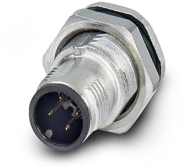 PHOENIX CONTACT-1553459 Sensor Accessories Sensor/actuator flush-type plug, 4-pos., M12 SPEEDCON, A-coded, rear/screw mounting with Pg9 thread, with straight solder connection