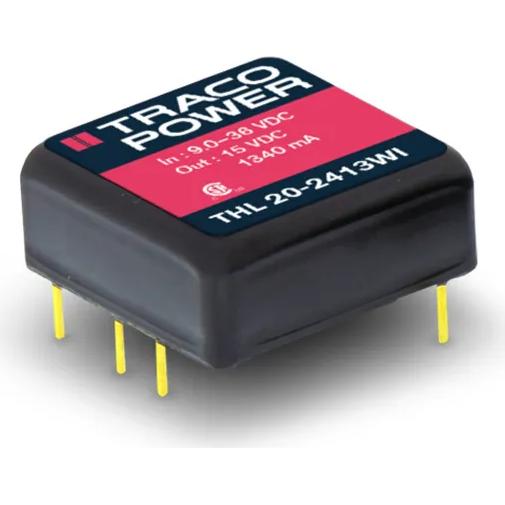 TRACO Electronic AG-THL 20-2411WI DC/DC-Wandler und Spannungsreglermodul Module DC-DC 24VIN 1-OUT 5.1V 4A 20W 6-Pin