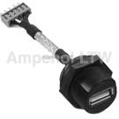 Amphenol-UA-20PMFP-SC8003 USB Kabelbaugruppen Cable Assembly USB USB 2.0 Type A to USB 2.0 Type A 4 to 5 POS RCP-RCP Crimp-Crimp