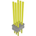 Conn Unshrouded Header HDR 6 POS 1.27mm Solder ST Thru-Hole Bulk