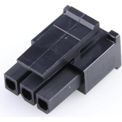 Molex-43645-0300 Carcaza de cables discretos de conector Conn Housing RCP 3 POS 3mm Crimp ST Cable Mount Black