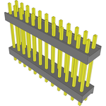 Conn Board Stacker HDR 24 POS 2.54mm Solder ST Top Entry Thru-Hole Bulk