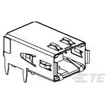 TE Connectivity-1761072-3 Steckverbinder, Telefon und Telekommunikation Conn HSSDC2 RCP 7 POS 1.27mm Solder RA SMD 7 Terminal 1 Port Tray