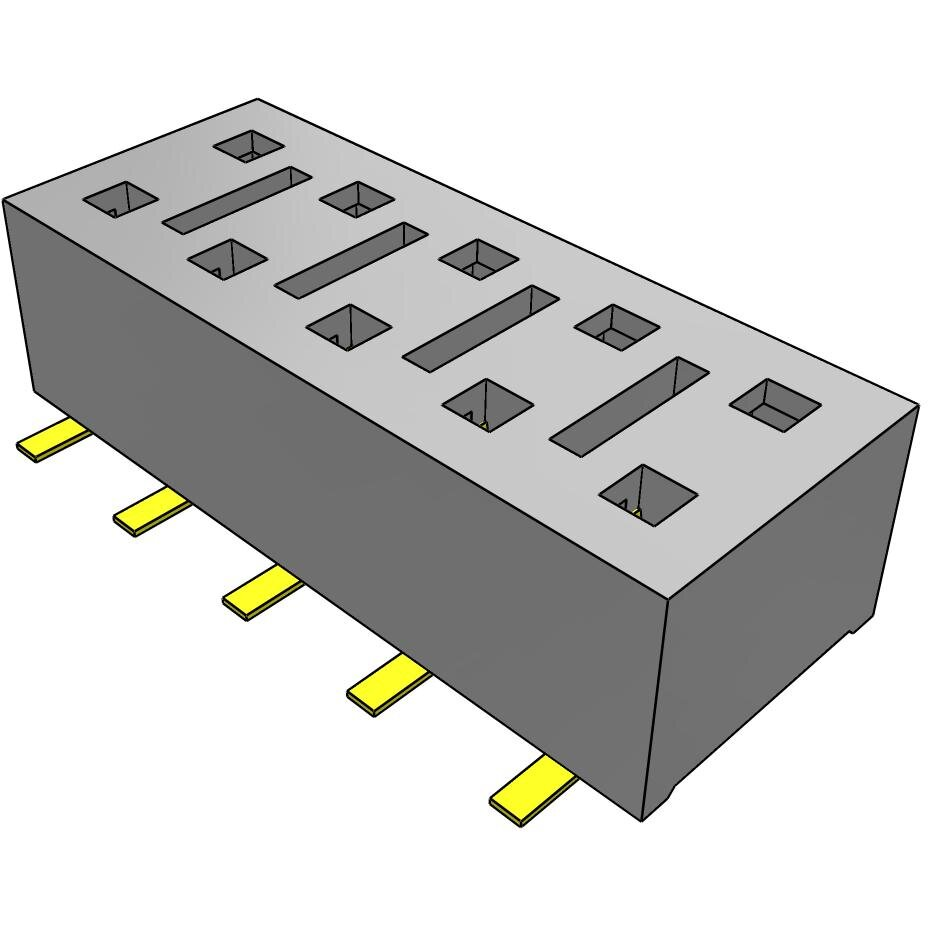 Samtec-CLH-105-F-D-DV Steckverbinderleisten und Leiterplattenbuchsen Conn Socket Strip SKT 10 POS 2.54mm Solder ST Top Entry SMD Tube
