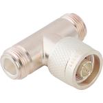 Conn Type N Adapter 0Hz to 11GHz 50Ohm T Style (2)F/PL Silver