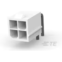 TE Connectivity-1586042-4 Steckverbinderleisten und Leiterplattenbuchsen Conn Wire to Board HDR 4Power POS 4.2mm Solder RA Thru-Hole Tray