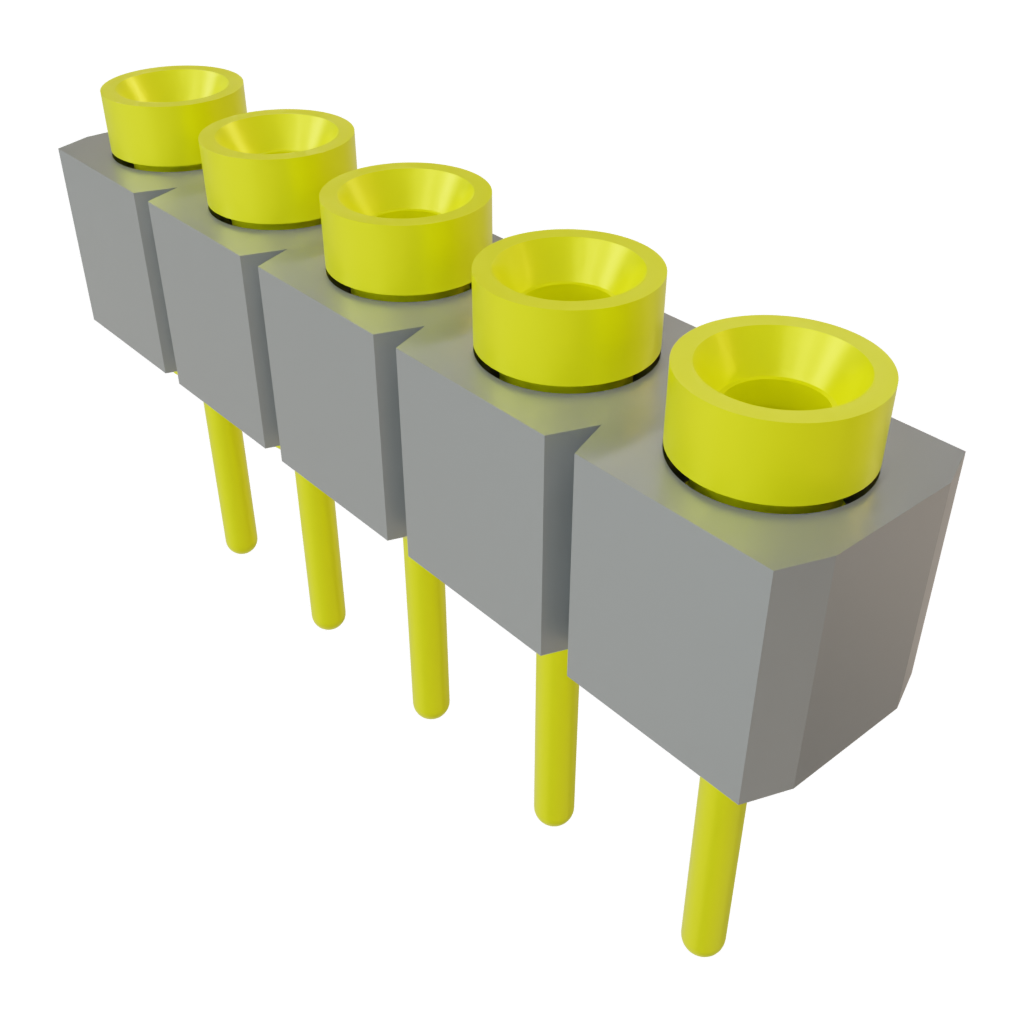 Samtec-SS-105-T-2-N Connector Headers and PCB Receptacles Conn Socket Strip SKT 5 POS 2.54mm Solder ST Top Entry Thru-Hole Tube