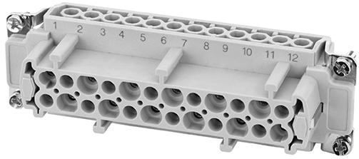 Amphenol-C146 10B024 002 1 Steckverbinder, rechteckig Conn Rectangular F 24Signal/1Ground POS Screw RA Panel Mount