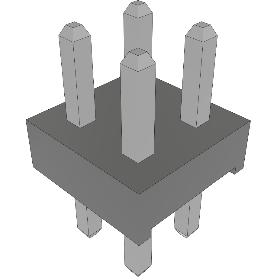 Samtec-MTMM-102-02-T-D-098 Embases de raccordement et réceptacles PCB Conn Unshrouded Header HDR 4 POS 2mm Solder ST Top Entry Thru-Hole Bulk