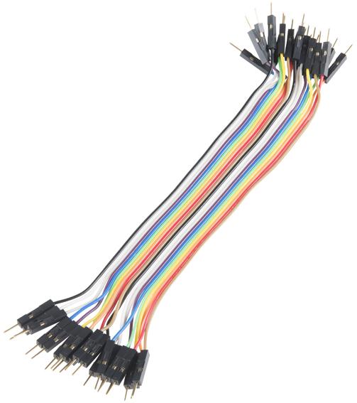 SparkFun Electronics-PRT-12795 Komponentensätze Jumper Wires - Connected 6 Inch (M/M, 20 Pack)