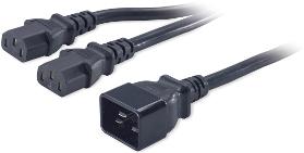 American Power Conversion-AP9888 Cable Assembly AC Power Cable Assembly 0.5m IEC 60320 C20 to 2 IEC 60320 C13 3 to 3/3 POS PL-SKT