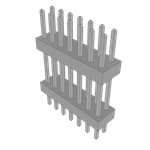 Conn Board Stacker HDR 14 POS 2mm Solder ST Top Entry Thru-Hole Bulk