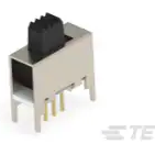 TE Connectivity-MSS120004 Switch Slide Switch Slide SPDT Top Slide 0.3A 125VAC PC Pins Bracket Mount/Through Hole Tray