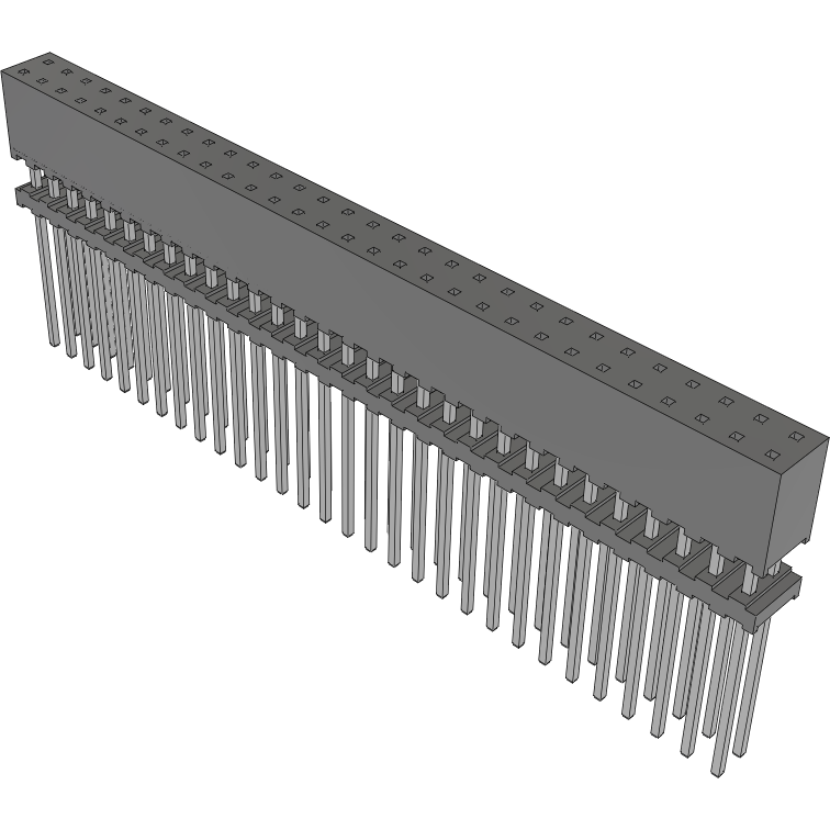 Samtec-ESQT-130-02-F-D-394 Embases de raccordement et réceptacles PCB Conn Elevated Socket SKT 60 POS 2mm Solder ST Top Entry Thru-Hole Tube