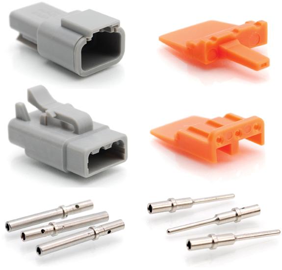 Amphenol-ATM3PS-CKIT Juegos de componentes Kit, Atm Series, 3 Position Plug, Receptacle, Contacts, And Wedgelocks
