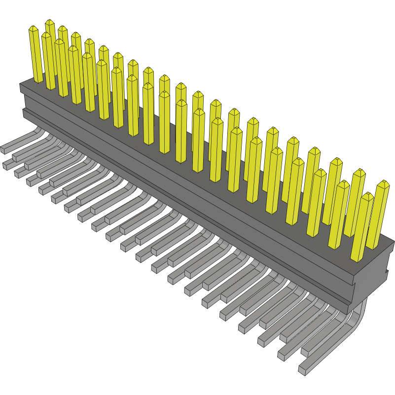 Samtec-FTSH-120-04-F-D-RA Steckverbinderleisten und Leiterplattenbuchsen Conn Unshrouded Header HDR 40 POS 1.27mm Solder RA Side Entry Thru-Hole Tube