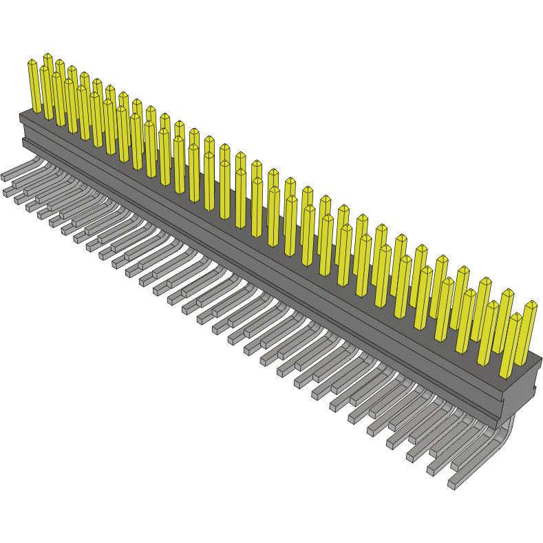 Samtec-FTSH-130-04-F-D-RA 连接器插头及 PCB 插座 Conn Unshrouded Header HDR 60 POS 1.27mm Solder RA Side Entry Thru-Hole Tube