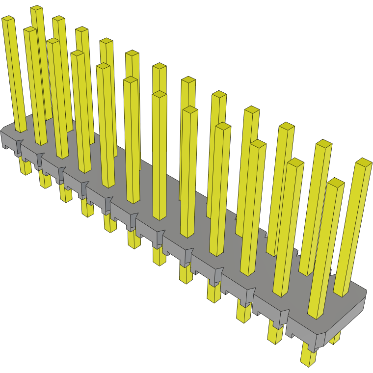 Samtec-MTLW-112-08-T-D-370 Cabezales del conector y receptáculos PCB Conn Unshrouded Header HDR 24 POS 2.54mm Solder ST Top Entry Thru-Hole Bulk