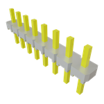 Conn Unshrouded Header HDR 8 POS 2.54mm Solder ST Top Entry Thru-Hole Bulk