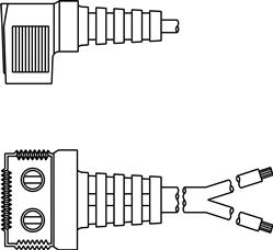 SANYO DENKI-489-084-L21 Accesorios de administración térmica Plug Cord for Fans