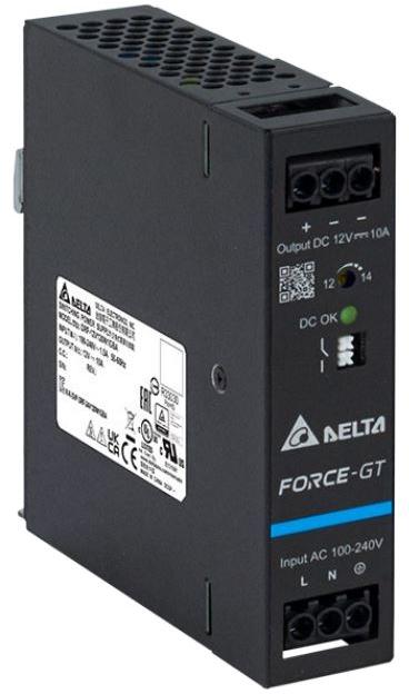 Delta Electronics-DRF-12V120W1GBA AC-DC-Spannungsversorgung AC/DC Power Supply Single-OUT 12V 10A 120W 6-Pin