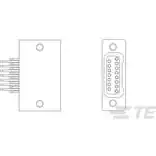 TE Connectivity-1589951-8 Steckverbinder, D-Sub CONN D-Subminiature IDT Cable Mount