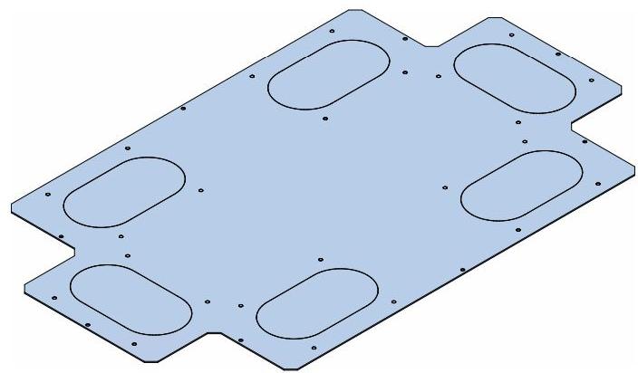 Hammond Manufacturing-H1BS3048BK null 30W Base Panel For H1, Black