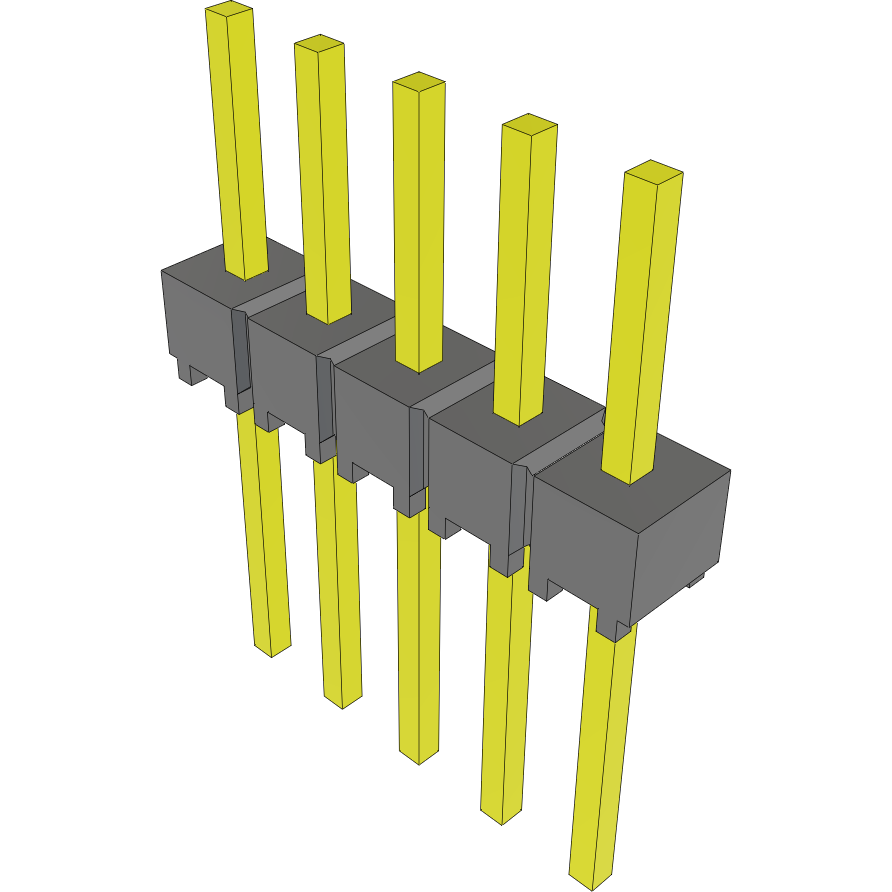 Samtec-MTSW-105-22-G-S-220 Steckverbinderleisten und Leiterplattenbuchsen Conn Unshrouded Header HDR 5 POS 2.54mm Solder ST Thru-Hole Bulk