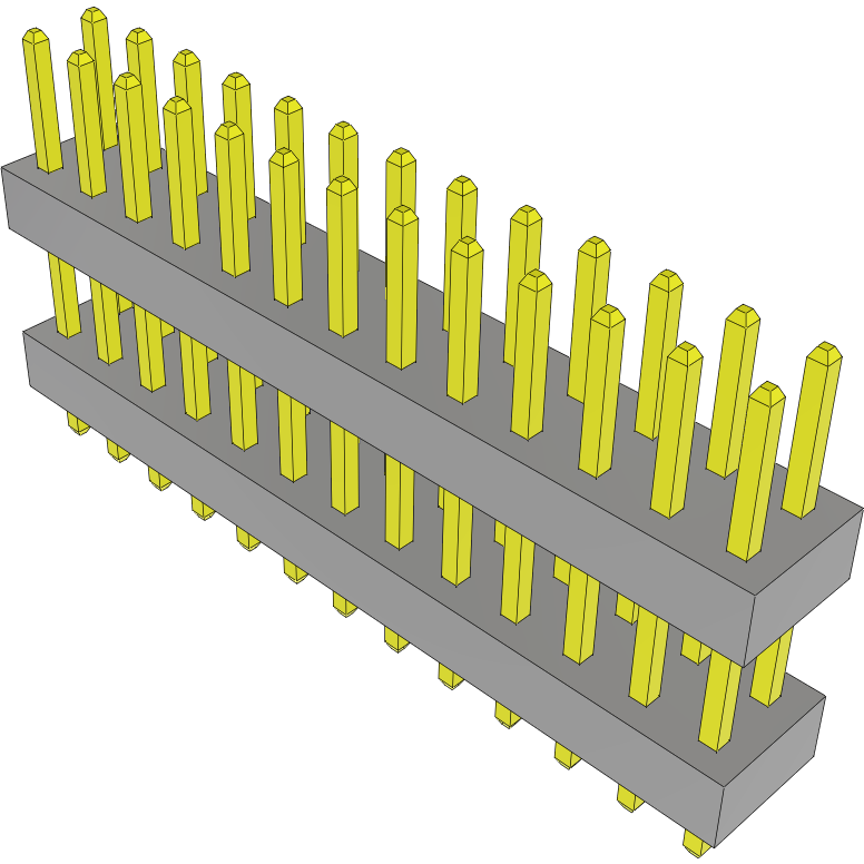 Samtec-TW-13-03-G-D-300-070 连接器插头及 PCB 插座 Conn Board Stacker HDR 26 POS 2mm Solder ST Top Entry Thru-Hole Bulk