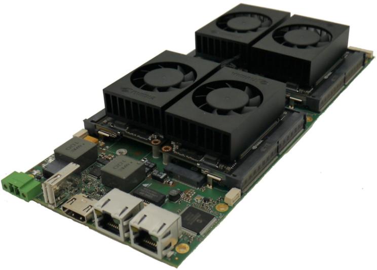 Auvidea GmbH-70843 载卡和载板 JNX400 quad carrier board for NVIDIA Jetson Xavier NX and Orin NX with 5 port GbE switch