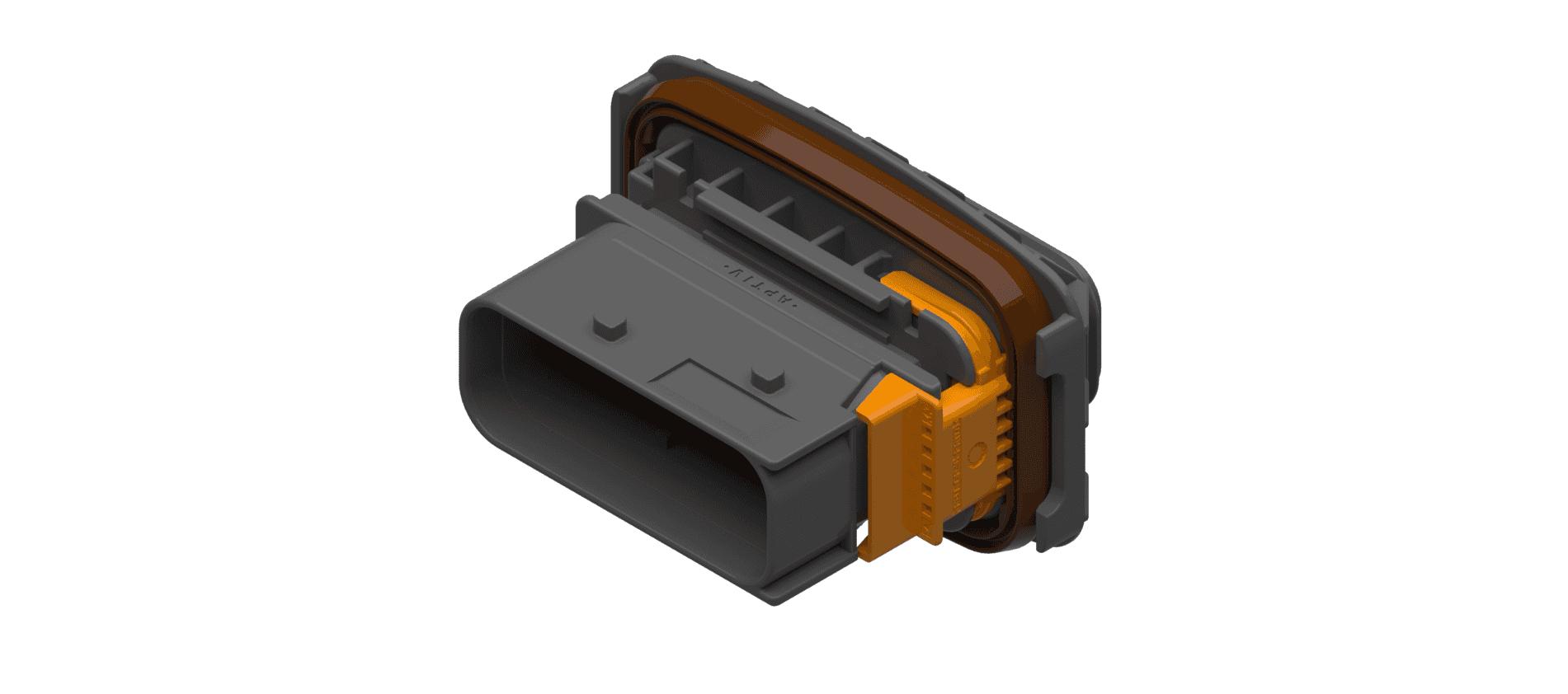 Delphi-33285171 Einzeladersteckverbinder, Gehäuse Connector 16 way Male Black