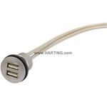 har-port 2x USB 2.0 A-A 2,0m cable