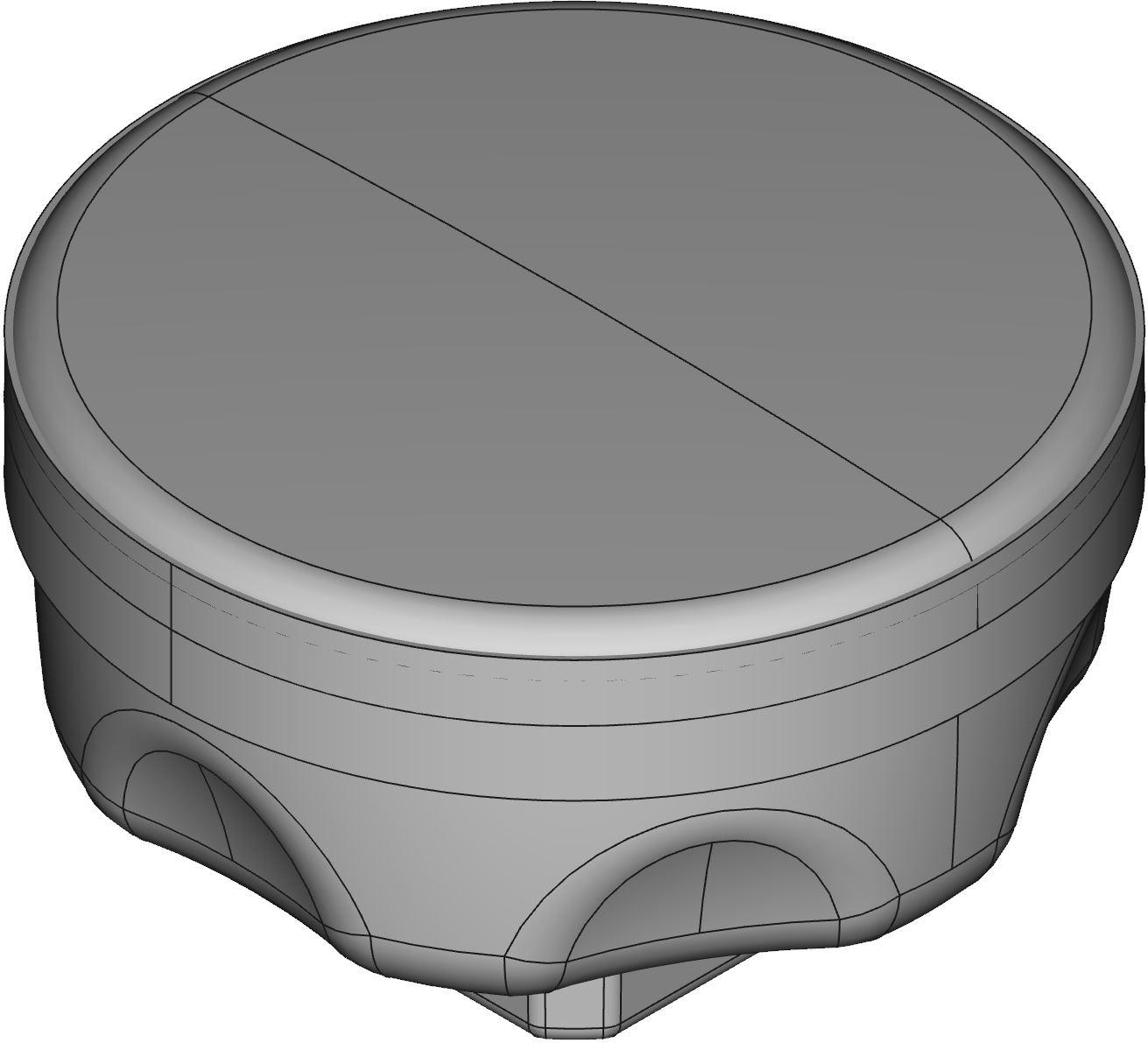 Hammond Manufacturing-HP50PCGY Schalterzubehör Switch Access Round Hole Plug Push Button Switch