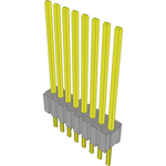 Conn Unshrouded Header HDR 8 POS 1.27mm Solder ST Top Entry Thru-Hole Tube