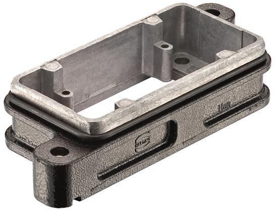 HARTING-09400100311 抽缩起动适配器 Bulkhead Mount Housing 180° 10B Shell Size Powder Die Cast Aluminum Screw Lock Han®