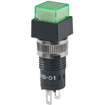 NKK Switches-HB01KW01-5F-FB Switch Indicators Switch Indicators 2.1VDC 20mA LED Square Solder Lug Panel Mount with Threads