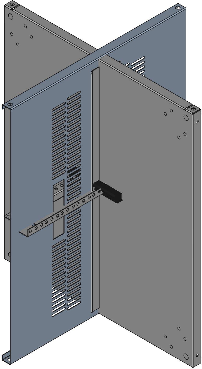 Hammond Manufacturing-RCHV1901724LG1 Kästen, Gehäuse und Gestelle Light Gray Steel Wall Mount Desktop Rack Cabinet