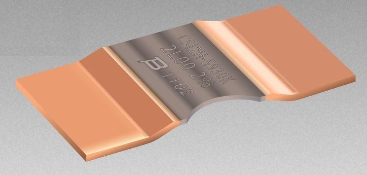 Bourns-CSI2H-5930K-2L00J Ensamble fijo de resistor en una sola superficie Res Metal Strip 5930 0.002 Ohm 5% 7W ±75ppm/°C Pad SMD