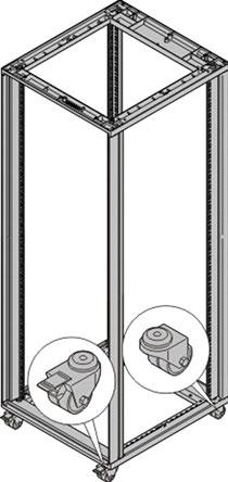 Schroff GmbH-27230067 null Castors (Novastar), 200kg Mounted to the Frame