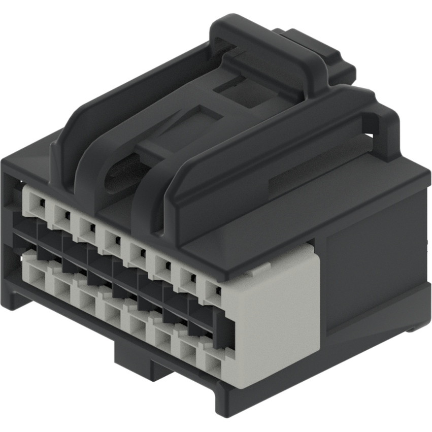 Delphi-35013094 Einzeladersteckverbinder, Gehäuse Conn Housing F 16 POS 2.54mm Crimp ST Cable Mount Black