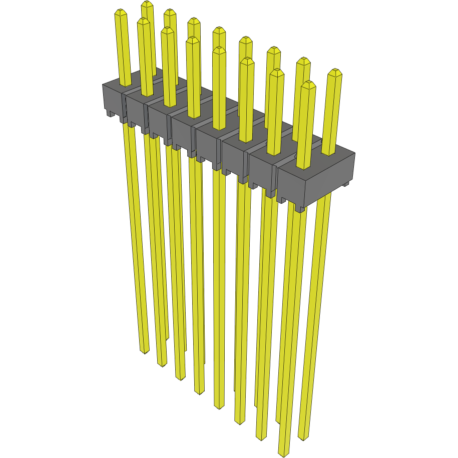 Samtec-TSW-108-27-G-D Connector Headers and PCB Receptacles Conn Unshrouded Header HDR 16 POS 2.54mm Solder ST Top Entry Thru-Hole Bulk