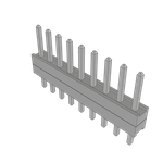 Conn Board Stacker HDR 9 POS 2mm Solder ST Top Entry Thru-Hole Bulk
